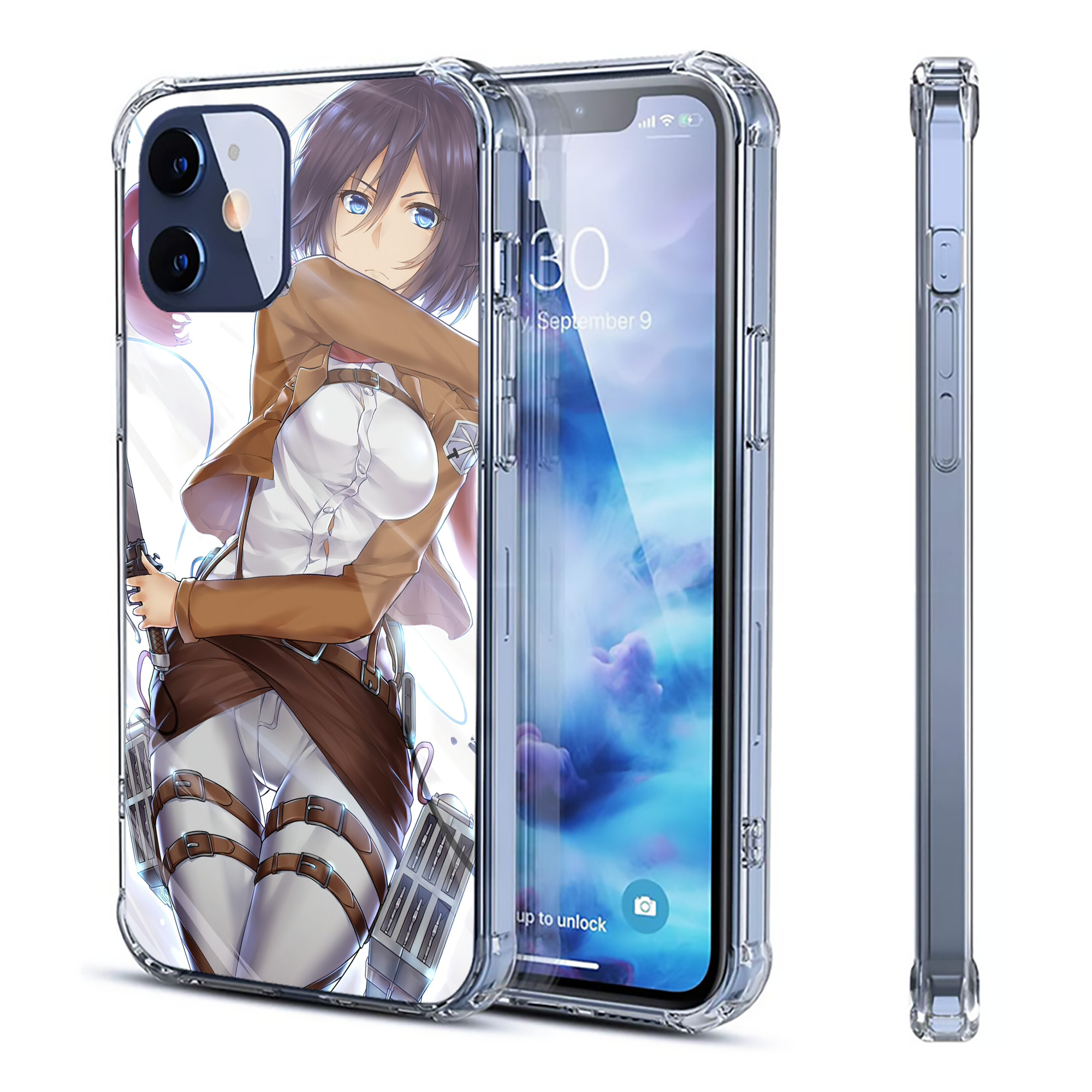 （画像用） 進撃の巨人 Attack on Titan 【iPhone 12シリーズ対応】透明スマホケース（クリアソフトケース）